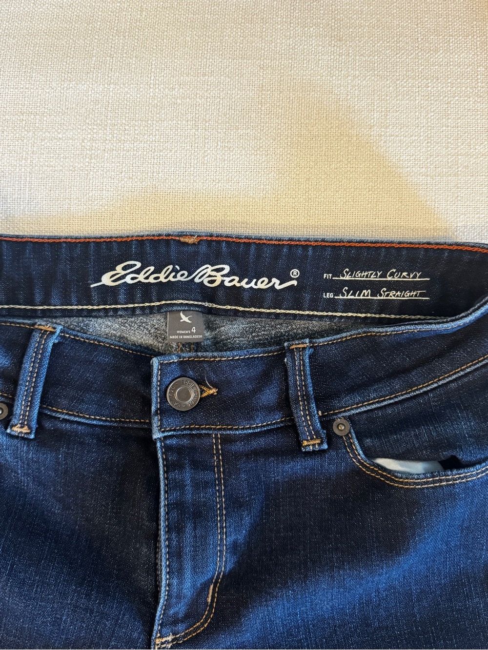 Eddie Bauer Women's Skinny Dark Blue Denim Jeans Size 4